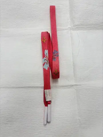 꽃무늬 핑크 허리띠 후리소데용