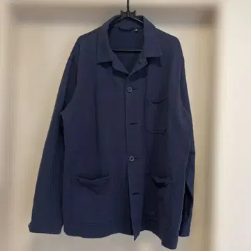 UNIQLO 네이비 테일러드 자켓 버튼 포함