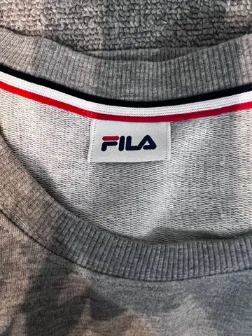FILA 후드 부착 그레이 맨투맨