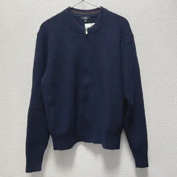 유니클로C 크루넥 풀 집업 가디건 네이비 M