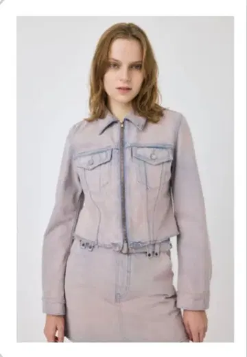 ZIP UP COMPACT 데님 자켓