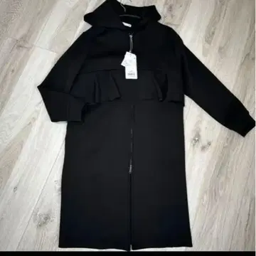 후드 부착 프릴 코트 택 포함 새상품