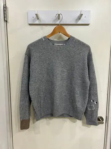 UQ ANYA HINDMARCH 그레이 니트 스웨터 XL