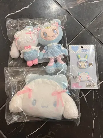 산리오 메조 피아노 베리에 시나모롤 앞머리 클립 파우치 봉제 인형