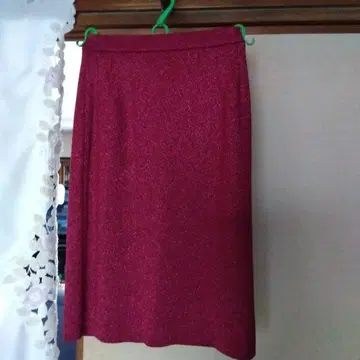 라메 니트 스커트