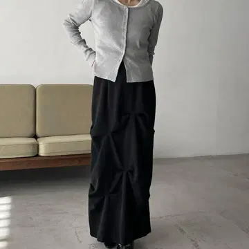 CAPRICIEUX LE'MAGE 턱 드레이프 스커트