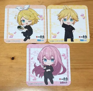 하츠네 미쿠 잇푸도 콜라보 혜택 코스터 3개 세트 [린 렌 루카]