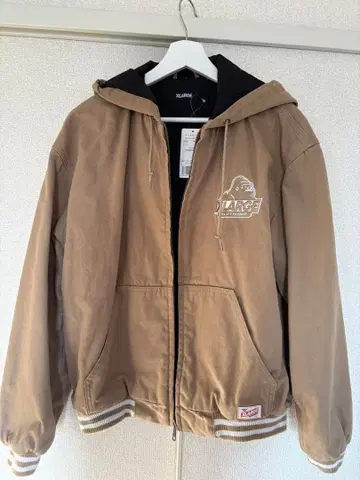 XLARGE 후드 부착 점퍼 베이지 M
