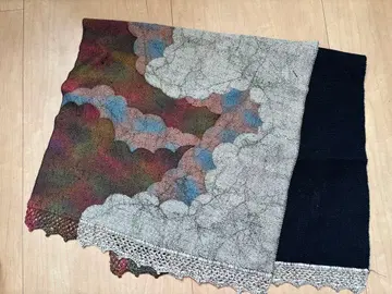 다색 구름 무늬 스톨 숄