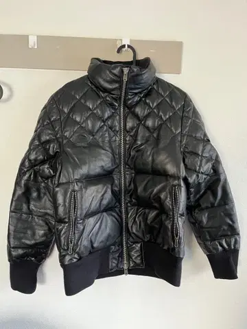 Harlem Range 블랙 가죽 아우터 XL