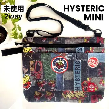 [ 새상품급 ] 히스테릭 미니 2way 숄더백 패치워크 데님 패턴