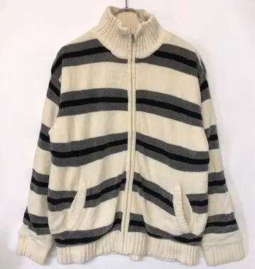 HILL CROP 올드 아메카지 구제 의류 보더 몰 니트 자켓