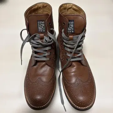G-STAR 브라운 레이스업 부츠