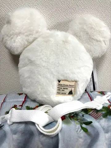 [ 새상품 택 포함 ] 미키 후와후와 미니백 화이트