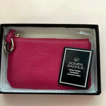 미사용 새상품 소메스 안장 피콜로 슬림 파우치 핑크