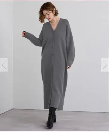 유어스 니트 원피스 그레이