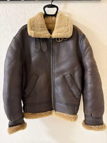 가죽 플라이트 자켓 브라운