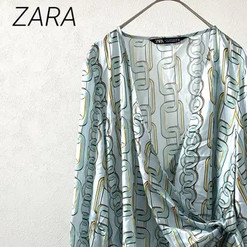 ZARA 카슈쿨 체인 패턴 블라우스 셔츠