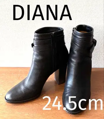 다이애나 벨트 디자인 사이드십 숏부츠(24.5cm)