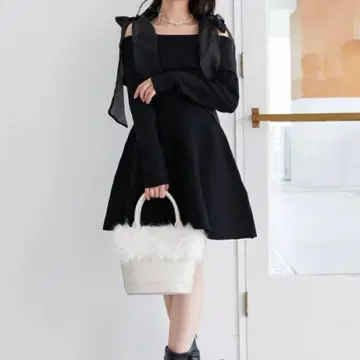 MAJESTIC LEGON 멀티way 리본 오프숄더 원피스