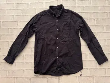 동양 엔터프라이즈 Gold 버튼 다운 셔츠 코튼 네이비 일본제