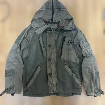 AVIREX 밀리터리 후드 부착 플라이트 자켓