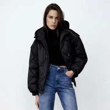 ZARA 탈부착 슬리브 퍼프 자켓 L 사이즈