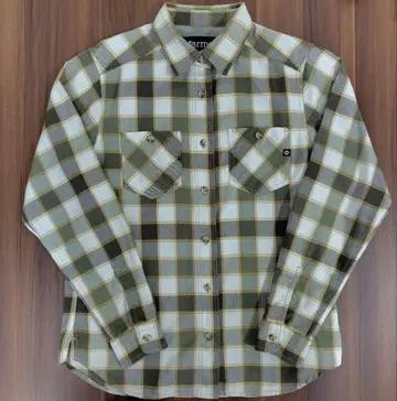 마모트 체크 무늬 긴팔 셔츠 M 사이즈 (카키)