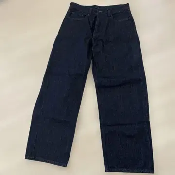 새상품급 UNIQLO JEANS 다크 블루 와이드 레그 데님