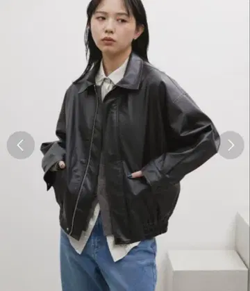 Aunt Marie's 인조 가죽 오버 블루종