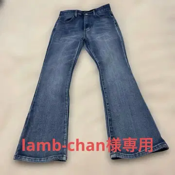 속기모 부츠컷 데님 플레어 데님 라이트 블루