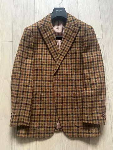 유니버설 랭귀지 체크 무늬 테일러드 자켓