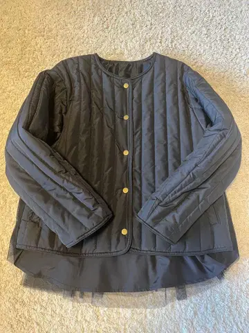 블랙 퀼팅 자켓 튤 디자인