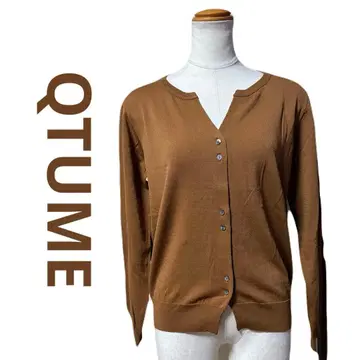 새상품급 QTUME 쿠츄무 가디건 브라운 갈색 38 M 사이즈