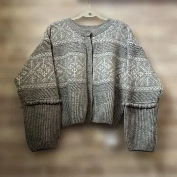 츠하루 앞뒤 착용 시스루 자카드 니트 가디건 미사용 새상품