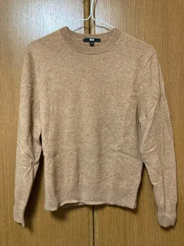 유니클로 여성용 캐시미어 100% 크루넥 긴팔 스웨터 니트