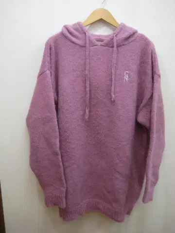 CALNAMUR 핑크 니트 후드티 F 사이즈