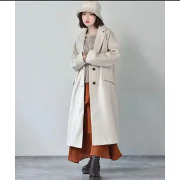 베이지 롱 코트