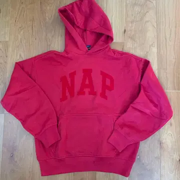 GAP 빈티지 소프트 NAP 프린트 후드티 XS 레드