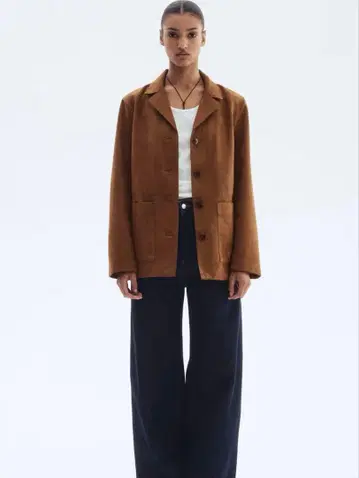 미사용 새상품 H&M 스웨이드 자켓 브라운 L 사이즈