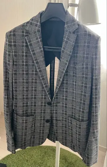 AKM x FiVe elements 체크 무늬 테일러드 자켓 셋업