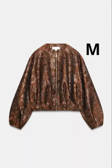 ZARA 자라 샤이니 자카드 봄버 자켓 새상품, 미사용