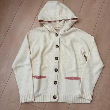 PINK HOUSE 후드 부착 가디건 아이보리