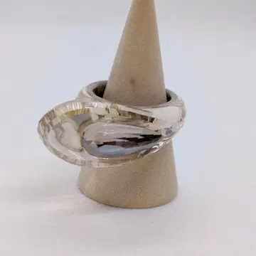 스와로브스키 볼륨 반지 55 크리스탈 디자인 브라운 계열