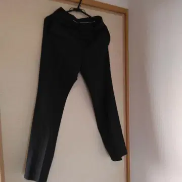 남성용 블랙 스트라이프 슬랙스 허리 사이즈 73