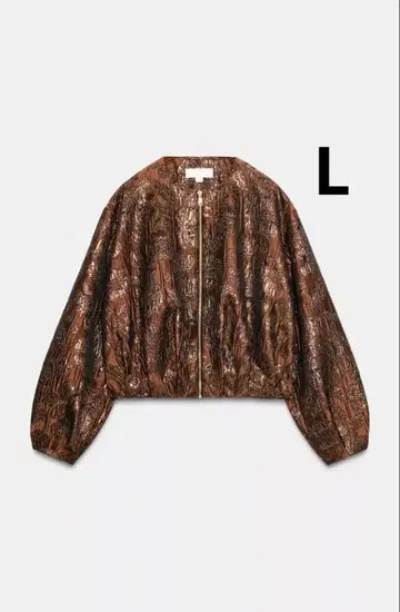 ZARA 자라 샤이니 자카드 봄버 자켓 새상품, 미사용