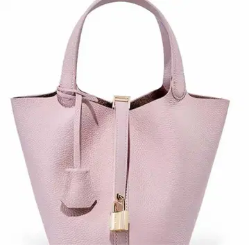 플레인 컬러 가죽백 토트백