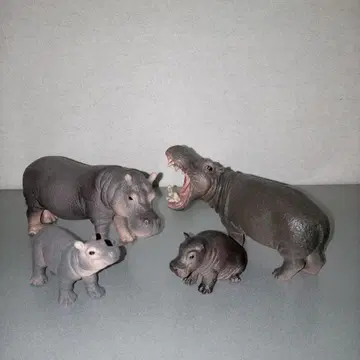 슐라이히 schleich 하마 부자 세트 동물 피규어