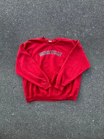 90s 새상품급 소노라빌 로고 맨투맨 빨간색 레드 트레이닝복