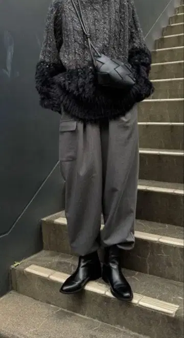 미사용 새상품 WILLFULLY 밑단 리브 팬츠